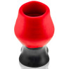 Oxballs Plug Tunnel Super Max Pighole XXXL Noir-Rouge 15 x 11.5cm